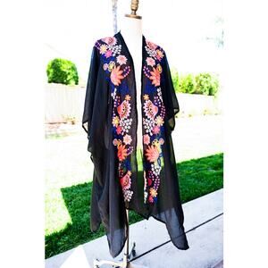 Women's Betsey Johnson Kimono Embroidered One Size